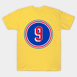 Adam Graves Number 9 Jersey New York Rangers Inspired T-Shirt